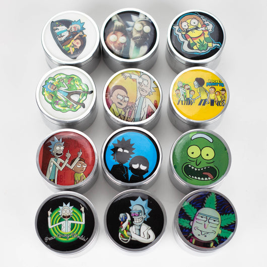 63mm Cartoon design 4 parts aluminium grinder-Assorted_0