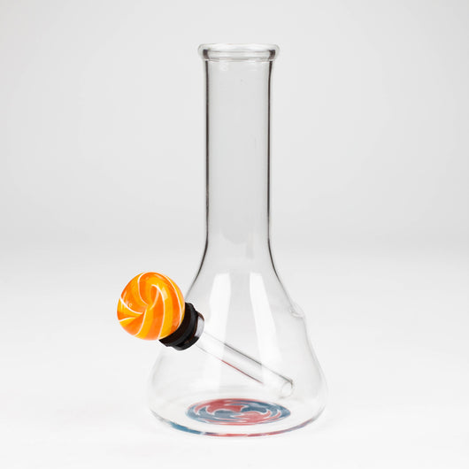 6" beaker glass water bong_0