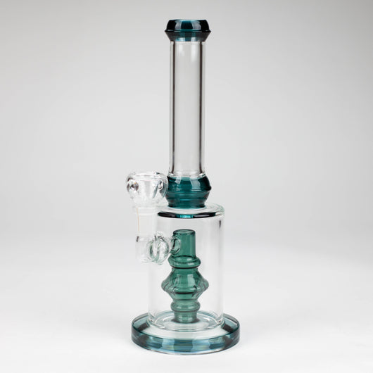 10" color accented glass water bong with diffuser