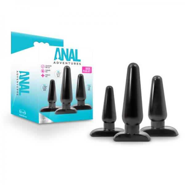 Kit de tapón anal básico negro de Anal Adventures