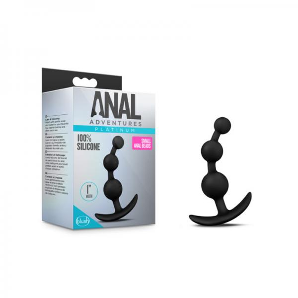 Anal Adventures Platinum - Bolas anales pequeñas, color negro