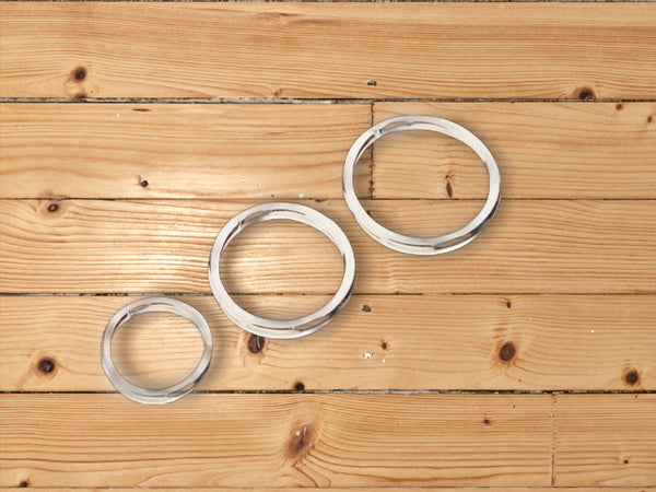 XS®  | Metal Chromed Cockring (3pc)