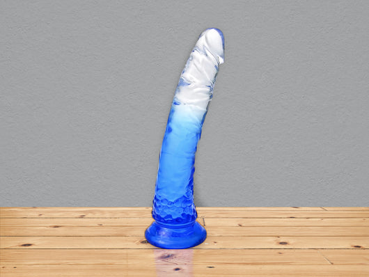 clear blue Jelly dildo