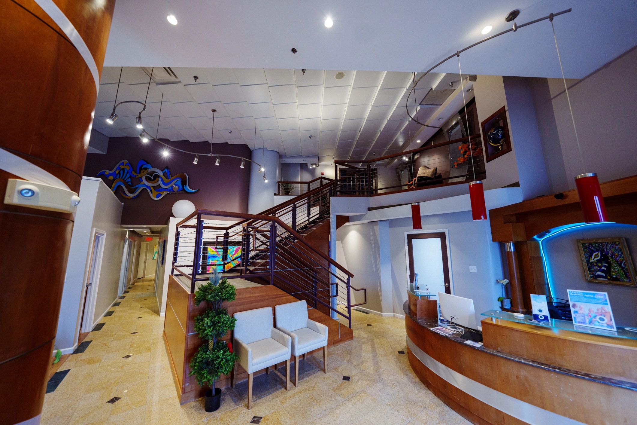 Premium shop reception and display interior