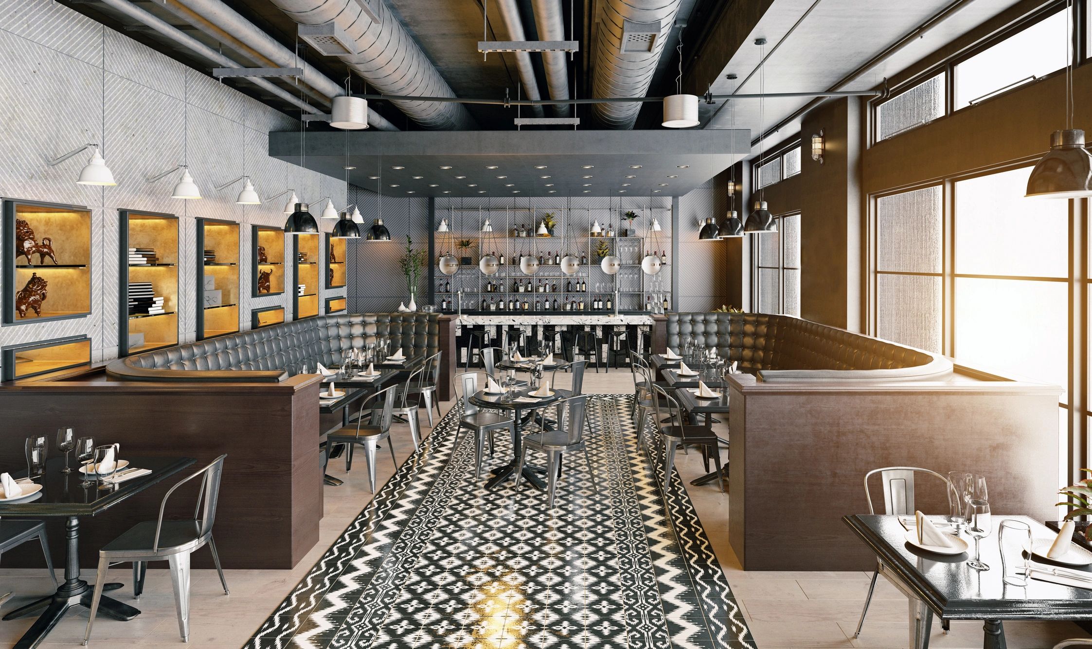 Modern retail-inspired interior for smoke essentials